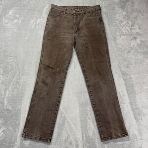 Wrangler 936 Straight Leg Jeans Mens 32x32 Brown Cowboy Cut Grunge Streetwear